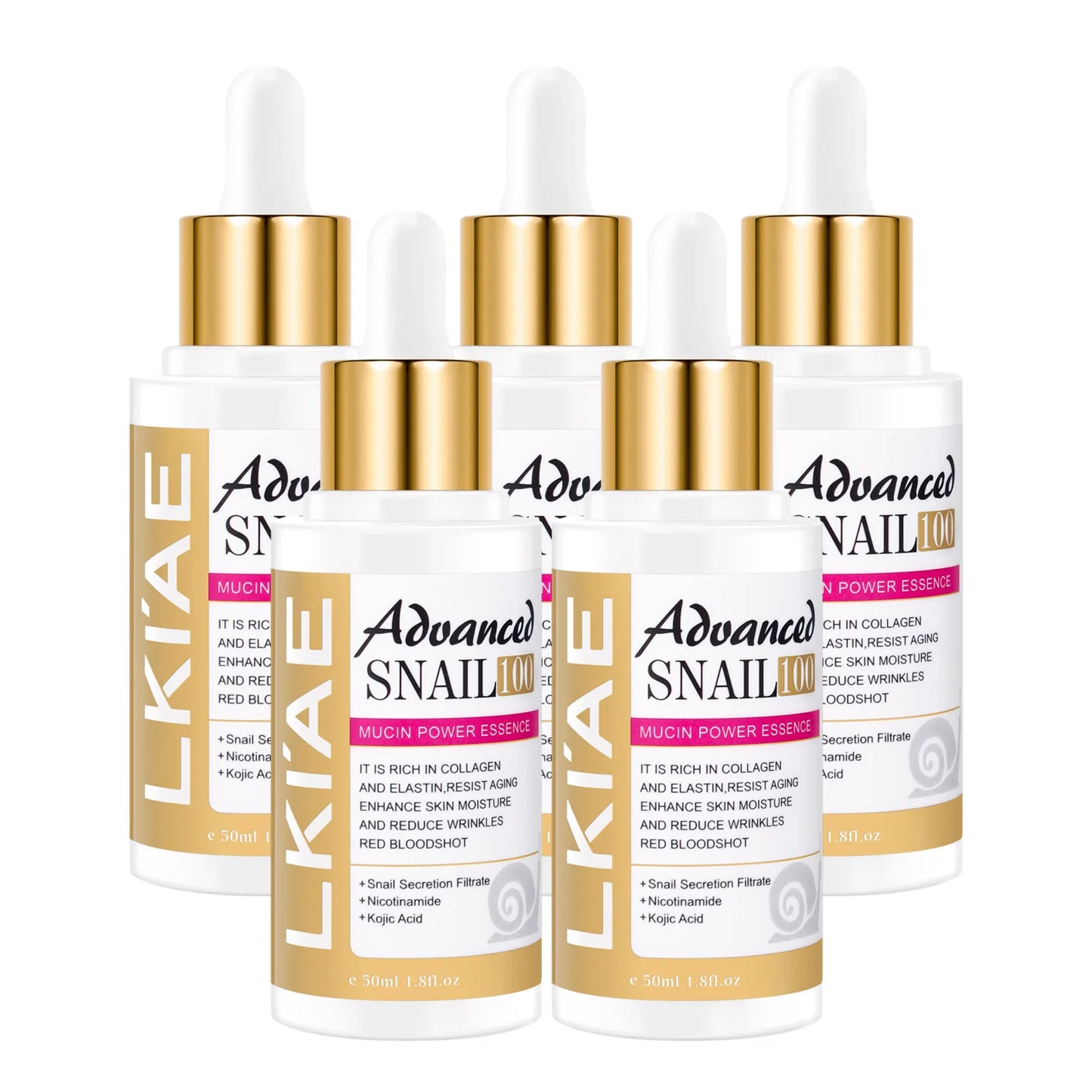 Advanced Snail Mucin Power Essence, Brightening and Firming Skin Serum, Reduce Wrinkles, Dry Lines, Dark Spots, With Collagen