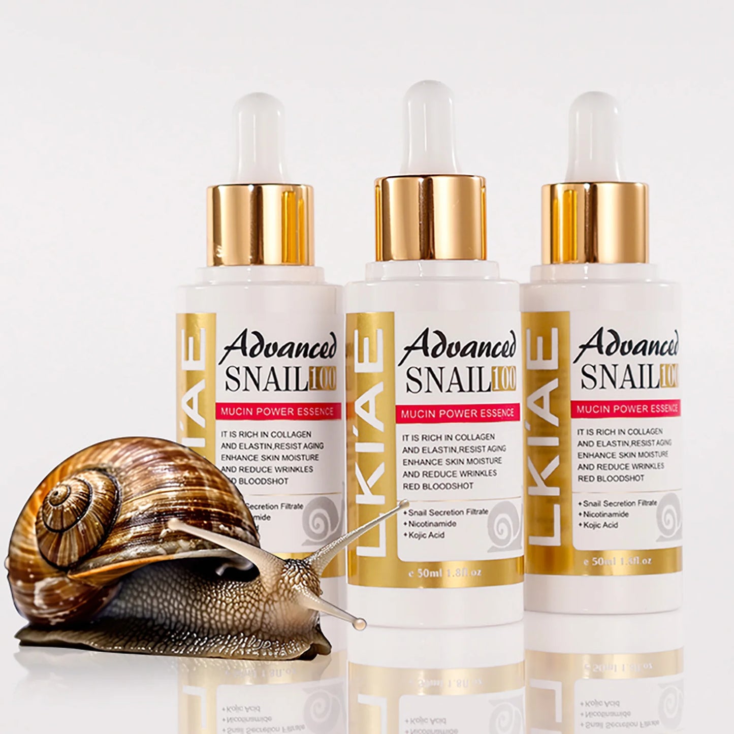 Advanced Snail Mucin Power Essence, Brightening and Firming Skin Serum, Reduce Wrinkles, Dry Lines, Dark Spots, With Collagen
