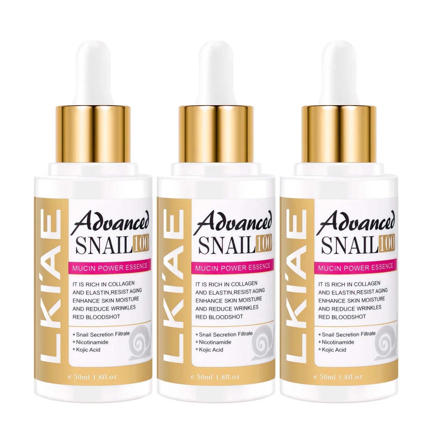 Advanced Snail Mucin Power Essence, Brightening and Firming Skin Serum, Reduce Wrinkles, Dry Lines, Dark Spots, With Collagen