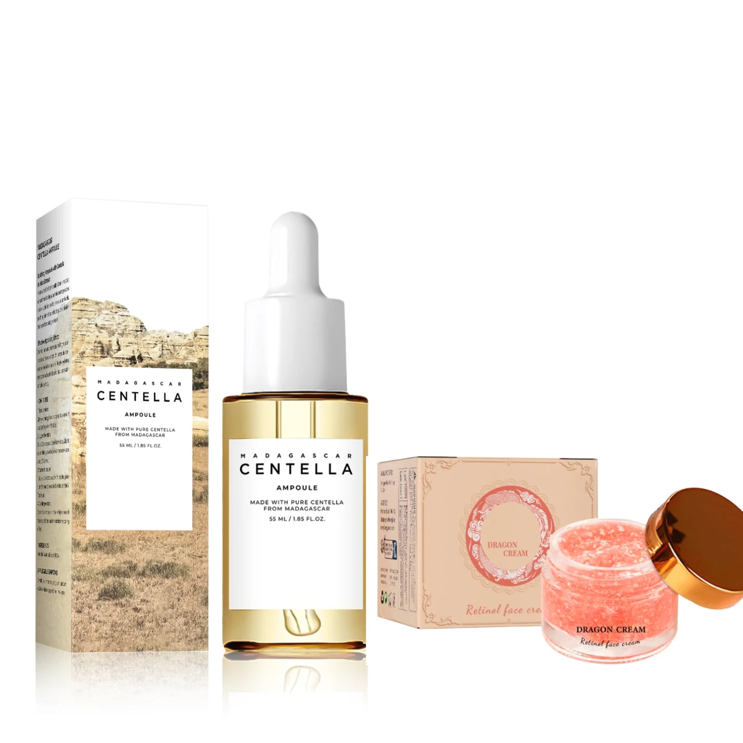 Madagascar Centella Asiatica Serum 55ml - Sensitive skin soothing formula with acne fighting，deep moisturizing benefits for face
