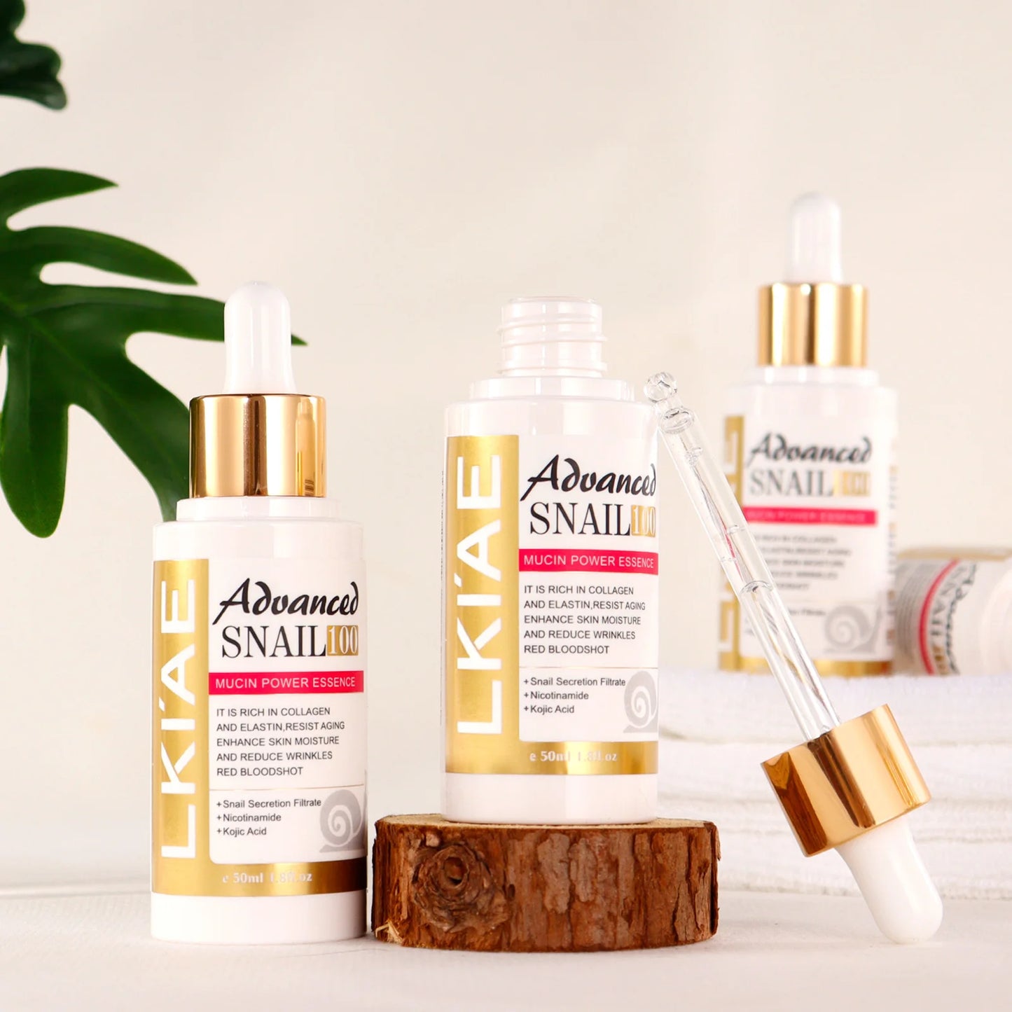Advanced Snail Mucin Power Essence, Brightening and Firming Skin Serum, Reduce Wrinkles, Dry Lines, Dark Spots, With Collagen